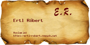 Ertl Róbert névjegykártya