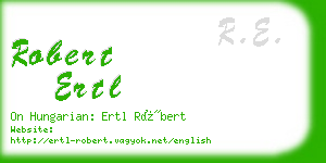 robert ertl business card